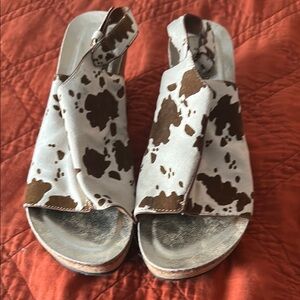 Pierre Dumas Cow Print Women's Sandals